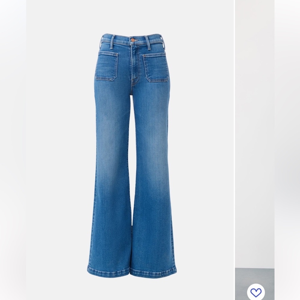 MOTHER Hustler Roller Patch Pocket Wide Leg Flare Women's Jeans